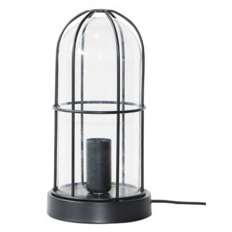 BRILLIANT 93686/06 | Storm Brilliant stolna svjetiljka 25cm sa prekidačem na kablu 1x E14 crno