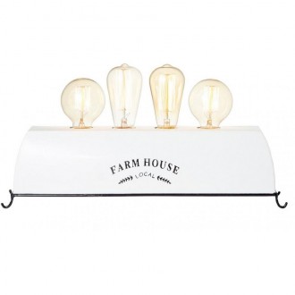 BRILLIANT 93785/05 | Farm-Life Brilliant stolna svjetiljka 13cm s prekidačem 4x E27 bijelo, crno