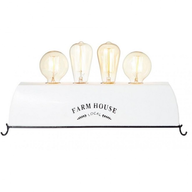 BRILLIANT 93785/05 | Farm-Life Brilliant stolna svjetiljka 13cm s prekidačem 4x E27 bijelo, crno