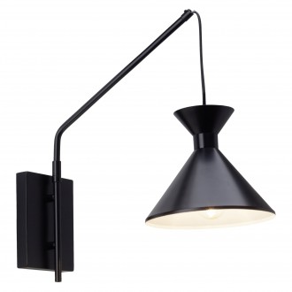 BRILLIANT 94272/06 | MikaB Brilliant zidna svjetiljka s prekidačem elementi koji se mogu okretati 1x E14 crno