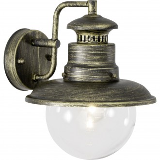 BRILLIANT 96128/86 | ArtuB Brilliant zidna svjetiljka 1x E27 IP44 antik zlato