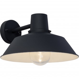 BRILLIANT 96290/63 | Humphrey Brilliant zidna svjetiljka 1x E27 IP44 crno, bijelo