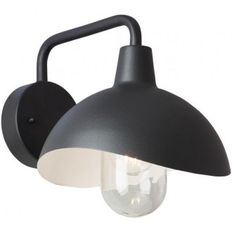 BRILLIANT 96352/06 | Rancio Brilliant zidna svjetiljka s prekidačem 1x E27 IP44 crno