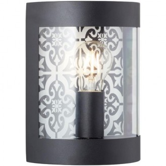BRILLIANT 96354/06 | Lison Brilliant zidna svjetiljka 1x E27 IP44 crno