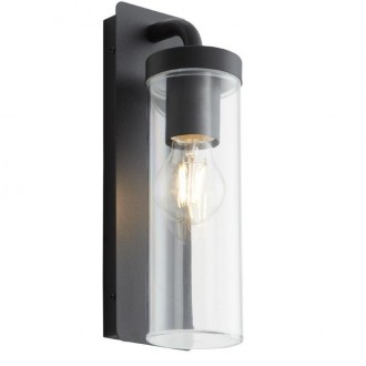 BRILLIANT 96355/06 | Aosta Brilliant zidna svjetiljka 1x E27 IP44 crno