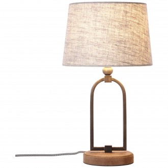 BRILLIANT 99019/09 | Sora Brilliant stolna svjetiljka 43,5cm sa prekidačem na kablu 1x E27 bež, drvo