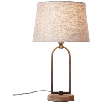 BRILLIANT 99020/09 | Sora Brilliant stolna svjetiljka 50cm sa prekidačem na kablu 1x E27 bež, drvo