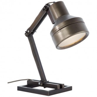 BRILLIANT 99037/46 | Hardwork Brilliant stolna svjetiljka 37cm sa prekidačem na kablu elementi koji se mogu okretati 1x E27 crno