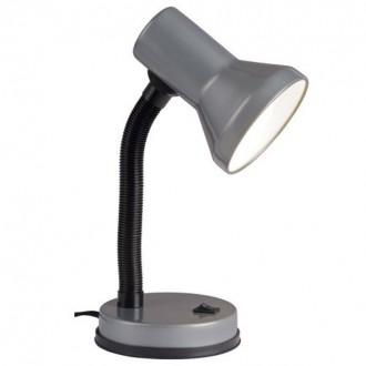 BRILLIANT 99122/11 | Junior Brilliant stolna svjetiljka 30cm s prekidačem elementi koji se mogu okretati 1x E27 sivo, crno