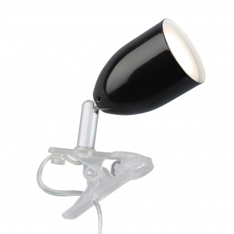 BRILLIANT G24801A06 | LeoB Brilliant svjetiljke sa štipaljkama svjetiljka sa prekidačem na kablu elementi koji se mogu okretati 1x GU10 240lm 2700K crno, sivo