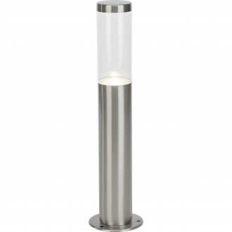 BRILLIANT G40084/82 | BergenB Brilliant podna svjetiljka 40cm 1x GU10 345lm 4000K IP44 plemeniti čelik, čelik sivo, prozirna