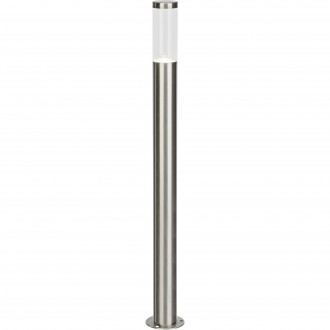 BRILLIANT G40085/82 | BergenB Brilliant podna svjetiljka 80cm 1x GU10 345lm 4000K IP44 plemeniti čelik, čelik sivo, prozirna