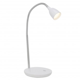 BRILLIANT G92935/05 | Anthony Brilliant stolna svjetiljka 40cm s prekidačem elementi koji se mogu okretati 1x LED 200lm 3000K satenski nikal, bijelo