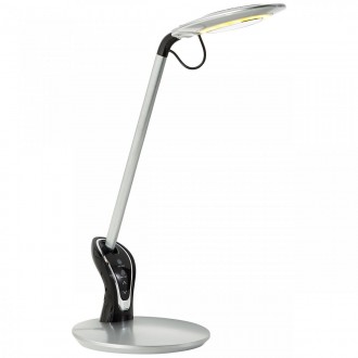 BRILLIANT G99054/58 | Elina-BRI Brilliant stolna svjetiljka 46cm sa tiristorski dodirnim prekidačem elementi koji se mogu okretati 1x LED 625lm 2500 <-> 6100K crno, srebrno