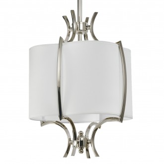COSMOLIGHT P01039NI-WH | Faro-COS Cosmolight visilice svjetiljka s podešavanjem visine 1x E14 nikel, bijelo
