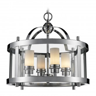 COSMOLIGHT P04567CH | New-York-2 Cosmolight visilice svjetiljka 4x E14 krom, prozirno, bijelo