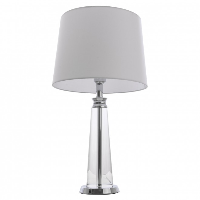 COSMOLIGHT T01332CH-WH | Charlotte-COS Cosmolight stolna svjetiljka 62cm s prekidačem 1x E27 krom, prozirno, bijelo