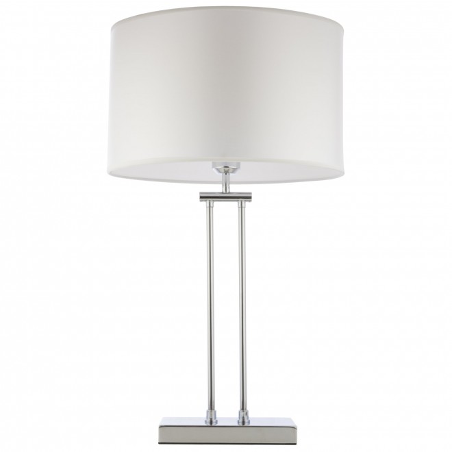 COSMOLIGHT T01444CH-WH | Athens Cosmolight stolna svjetiljka 60cm s prekidačem 1x E27 krom, bijelo