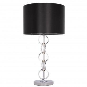 COSMOLIGHT T01946CH | Lima-COS Cosmolight stolna svjetiljka 76cm s prekidačem 1x E27 krom, crno, srebrno