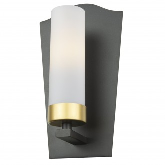 COSMOLIGHT W01162BZ | Dublin-COS Cosmolight zidna svjetiljka 1x E14 crno, zlatno, opal
