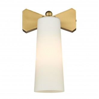 COSMOLIGHT W01176BR | Bow-COS Cosmolight zidna svjetiljka 1x E27 mesing, opal
