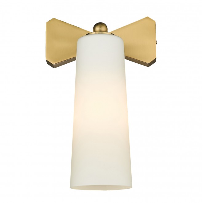 COSMOLIGHT W01176BR | Bow-COS Cosmolight zidna svjetiljka 1x E27 mesing, opal
