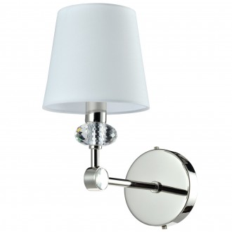 COSMOLIGHT W01292NI-WH | Doha Cosmolight zidna svjetiljka 1x E14 nikel, kristal, bijelo