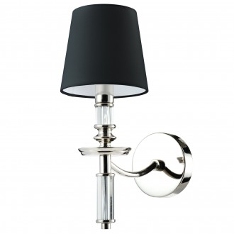 COSMOLIGHT W01315NI-BK | Siena-COS Cosmolight zidna svjetiljka 1x E14 nikel, prozirno, crno
