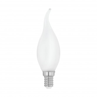 EGLO 12565 | E14 4W -> 40W Eglo dekorativna plamen FC35 LED izvori svjetlosti filament, milky 470lm 4000K 360° CRI>80