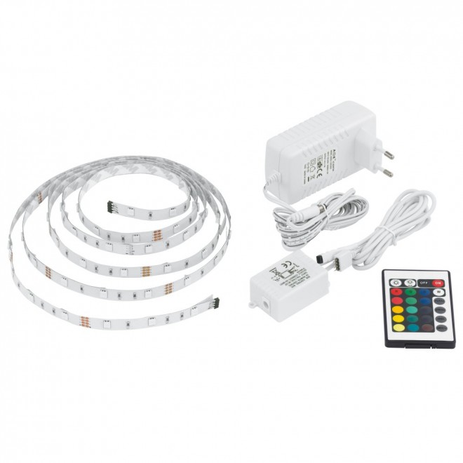 EGLO 13532 | Eglo-LS-Basic Eglo LED traka RGB svjetiljka daljinski upravljač jačina svjetlosti se može podešavati, promjenjive boje 1x LED RGBK bijelo