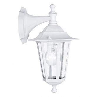 EGLO 22462 | Laterna8 Eglo zidna svjetiljka 1x E27 IP44 bijelo, prozirna