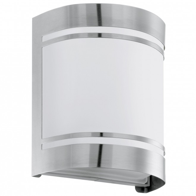 EGLO 30191 | Cerno Eglo zidna svjetiljka 1x E27 IP44 plemeniti čelik, čelik sivo, saten