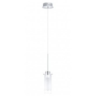 EGLO 31501 | Aggius Eglo visilice svjetiljka 1x LED 400lm 3000K krom, bijelo, prozirno