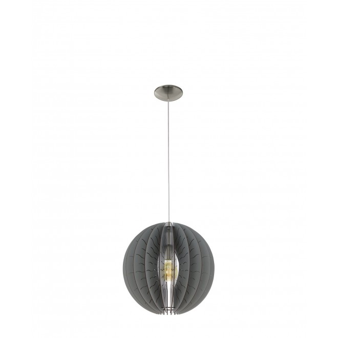 EGLO 32822 | Fabessa Eglo visilice svjetiljka 1x E27 poniklano mat, sivo