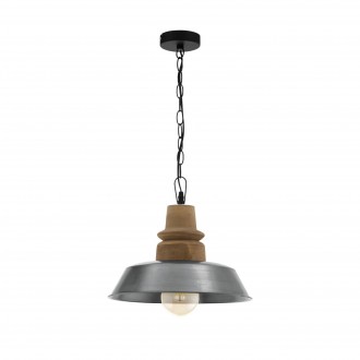 EGLO 33024 | Riddlecombe Eglo visilice svjetiljka 1x E27 crno, smeđe, srebrno