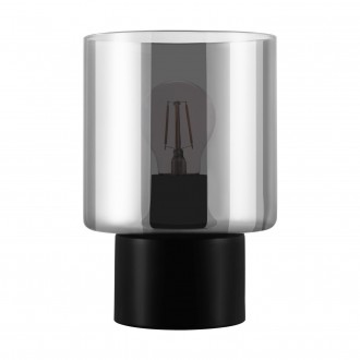 EGLO 33984 | Gorosiba Eglo stolna svjetiljka 22cm sa prekidačem na kablu 1x E27 crno, dim