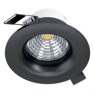 EGLO 33996 | Saliceto Eglo ugradbena svjetiljka okrugli jačina svjetlosti se može podešavati Ø88mm 1x LED 500lm 4000K crno