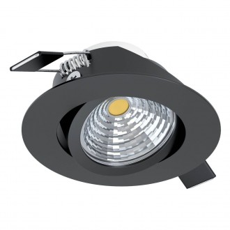 EGLO 33997 | Saliceto Eglo ugradbena svjetiljka okrugli jačina svjetlosti se može podešavati, pomjerljivo Ø88mm 1x LED 500lm 4000K bijelo, prozirno