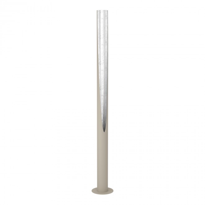 EGLO 390283 | Jabaloyas-Prebone Eglo podna svjetiljka 180cm sa nožnim prekidačem 1x GU10 540lm 3000K boja pijeska, srebrno