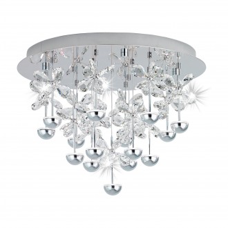 EGLO 39245 | Pianopoli Eglo stropne svjetiljke svjetiljka jačina svjetlosti se može podešavati 15x LED 3225lm 3000K krom, prozirna