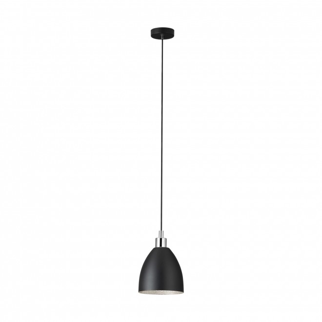 EGLO 39487 | Mareperla Eglo visilice svjetiljka 1x E27 crno, učinak kristala, krom