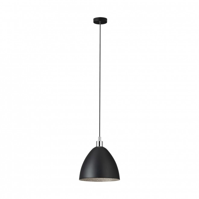 EGLO 39488 | Mareperla Eglo visilice svjetiljka 1x E27 crno, učinak kristala, krom