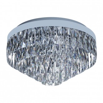 EGLO 39489 | Valparaiso Eglo stropne svjetiljke svjetiljka 8x E14 krom, kristal, prozirno