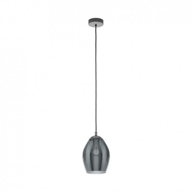 EGLO 39564 | Estanys Eglo visilice svjetiljka 1x E27 crno, prozirna crna