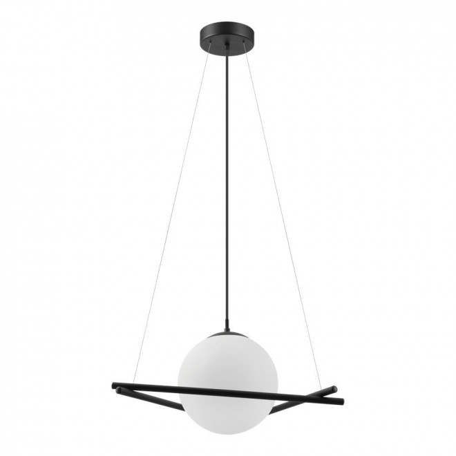 EGLO 39591 | Salvezinas Eglo visilice svjetiljka 1x E27 crno, bijelo, opal