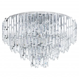 EGLO 39625 | Calmeilles Eglo stropne svjetiljke svjetiljka 10x E14 krom, kristal, prozirno