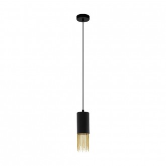 EGLO 39642 | Counuzulus Eglo visilice svjetiljka 1x E27 crno, mesing