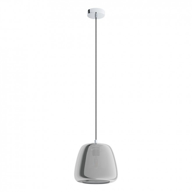 EGLO 39666 | Albarino Eglo visilice svjetiljka 1x E27 krom, prozirna crna