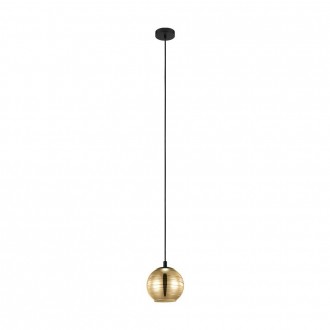 EGLO 39684 | Lemorieta Eglo visilice svjetiljka 1x E27 crno, zlatno