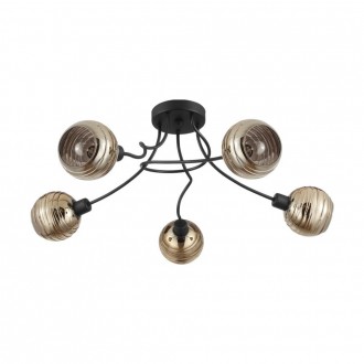 EGLO 39691 | Creppo Eglo stropne svjetiljke svjetiljka 5x E14 crno, zlatno